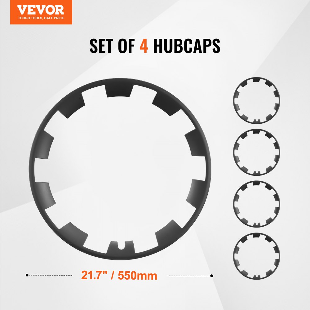 VEVOR Wheel Rim Cover Hubcaps, 20 in, Model Y Fully Fit Hubcap with Snap, Guard Tape & Valve Nozzle Hole, ABS & PC Hubcap with Upgraded Buckle, High Rigidity & Less Wind Drag, Fits for All Weather Use