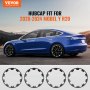 VEVOR Wheel Rim Cover Hubcaps, 20 in, Model Y Fully Fit Hubcap with Snap, Guard Tape & Valve Nozzle Hole, ABS & PC Hubcap with Upgraded Buckle, High Rigidity & Less Wind Drag, Fits for All Weather Use