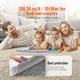 VEVOR Rug Pad Gripper 9' x 12' Protective Carpet Pad 0.47" Thick for All Floors