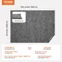 VEVOR Rug Pad Without Slip Resistance, Protective Cushioning Carpet Pad, 8' x 10', 1/4"Thick, 100% Pure Polyester Felt, 7-8㎡ Premium Comfort Underfoot Carpet Padding Rug Cushion for All Floors, Gray