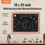 VEVOR Magnetic Chalk Board, Hanging Message Signs with Chalks & Eraser, Vintage Chalkboard Sign, Rustic Brown Framed Calendar and Bulletin Combo Boards, 18"x24", Kitchen, Home Decor, Wedding