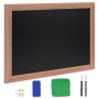 VEVOR Magnetic Chalk Board, Hanging Message Signs with Chalks & Eraser, Vintage Chalkboard Sign, Rustic Brown Framed Calendar and Bulletin Combo Boards, 18"x24", Kitchen, Home Decor, Wedding