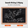 VEVOR Magnetic Chalk Board, Hanging Message Signs with Chalks & Eraser, Vintage Chalkboard Sign, Rustic Brown Framed Calendar and Bulletin Combo Boards, 30"x20", Kitchen, Home Decor, Wedding