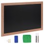 VEVOR Magnetic Chalk Board, Hanging Message Signs with Chalks & Eraser, Vintage Chalkboard Sign, Rustic Brown Framed Calendar and Bulletin Combo Boards, 30"x20", Kitchen, Home Decor, Wedding