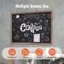 VEVOR Magnetic Chalk Board, Hanging Message Signs with Chalks, Vintage Chalkboard Sign, Rustic Brown Framed Calendar and Bulletin Combo Boards, 35"x46", Kitchen, Home Decor, Wedding