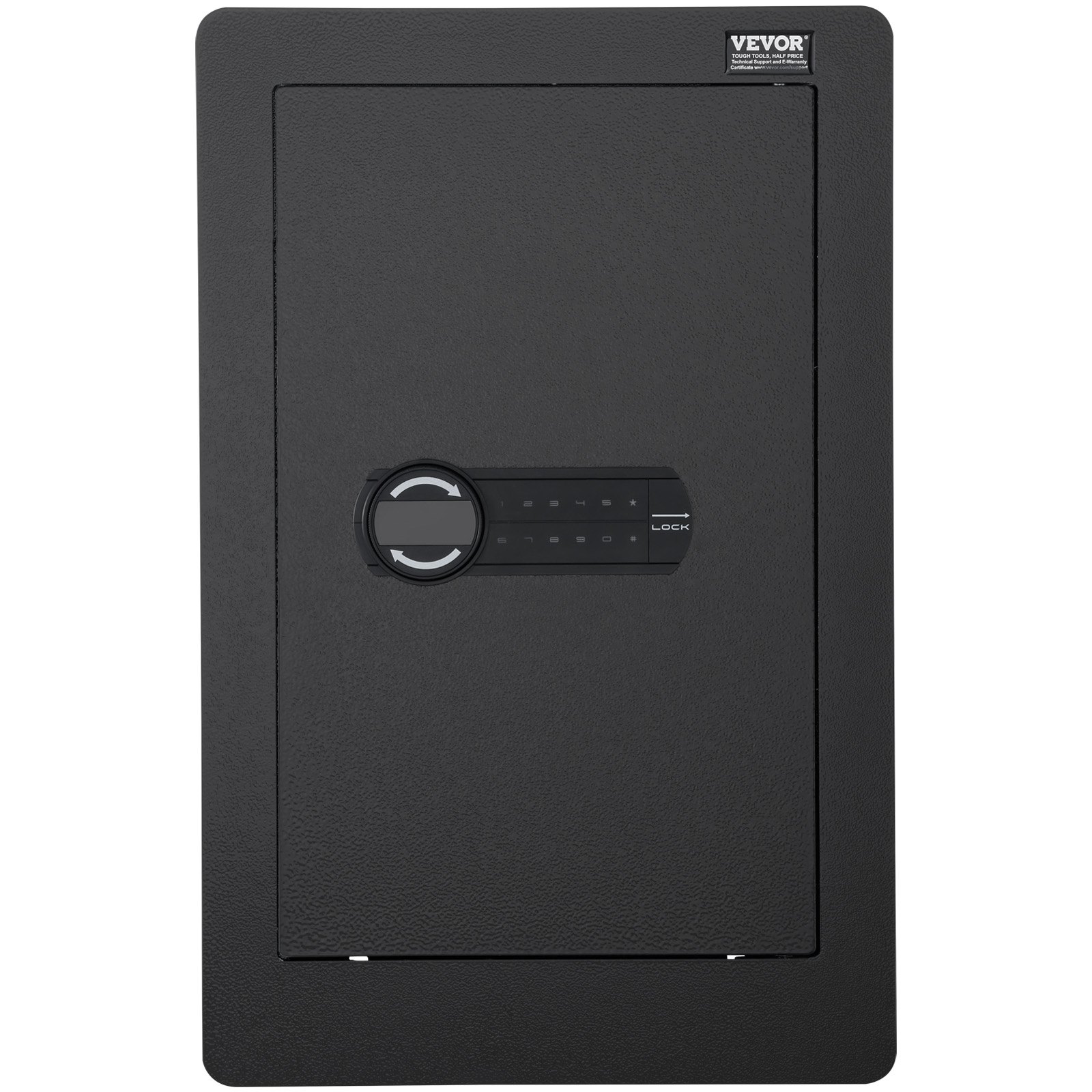 VEVOR 25.59" Tall Wall Safe, 3-Tier Hidden Wall Safe with Keypad, 3 Removable Shelves & 6 Key Holders, Q235 Cold-Rolled Steel In Wall Safe with LED Light & Vibration Alarm for Money, Jewelry, Passport