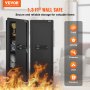 VEVOR 42,91" Tall Wall Gun Safe 4-Tier Hidden Gun Safe med tastatur og fingeraftryk