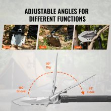 Survival Shovel 11 in 1 Camping Shovel Folding Multitool Portable Compact