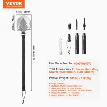 Survival Shovel 11 in 1 Camping Shovel Folding Multitool Portable Compact
