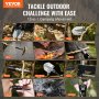 VEVOR Survival Shovel, 13 in 1 Camping Shovel Folding Multitool, Military Grade Portable Compact Tactical Shovel, Multifunction for Off-Roading, Camping, Hiking, Outdoor, Survivalist and Emergency