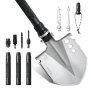 VEVOR Survival Shovel, 13 in 1 Camping Shovel Folding Multitool, Military Grade Portable Compact Tactical Shovel, Multifunction for Off-Roading, Camping, Hiking, Outdoor, Survivalist and Emergency