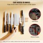 VEVOR Magnetic Knife Holder with Enhanced Strong Magnet, 16" No Drilling Knife Strips Organizer for Wall, Multifunctional Storage Acacia Wood Knives Rack, Knife Bar for Kitchen Knives, Utensils, Tools