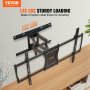 VEVOR Full Motion TV Mount Fits for Most 37-75 inch TVs, Swivel Tilt Horizontal Adjustment TV Wall Mount Bracket with 4 Articulating Arms, Max VESA 600x400mm, Holds up to 132 lbs