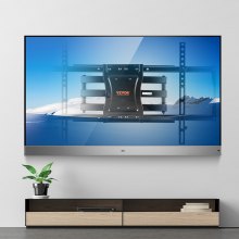 O suporte para TV VEVOR Full Motion se adapta à maioria das TVs de 37 a 75 polegadas, suporte de montagem em parede para TV com ajuste horizontal de inclinação giratória e 4 braços articulados, Max VESA 600x400mm, suporta até 132 libras