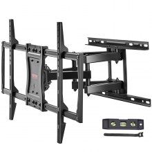 VEVOR Full Motion TV Mount Fits for Most 37-75 inch TVs, Swivel Tilt Horizontal Adjustment TV Wall Mount Bracket with 4 Articulating Arms, Max VESA 600x400mm, Holds up to 132 lbs
