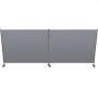 Mampara de oficina VEVOR de 360 cm de ancho x 36 cm de profundidad x 183 cm de alto. Divisoria de oficina de 2 paneles, plegable, portátil, con tela opaca, color gris, ideal para habitaciones, oficinas, restaurantes.