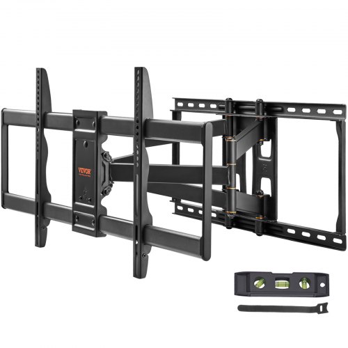 VEVOR Full Motion TV Mount Fits for Most 37-90 inch TVs, Swivel Tilt Horizontal Adjustment TV Wall Mount Bracket with 4 Articulating Arms, Max VESA 600x400mm, Holds up to 165 lbs