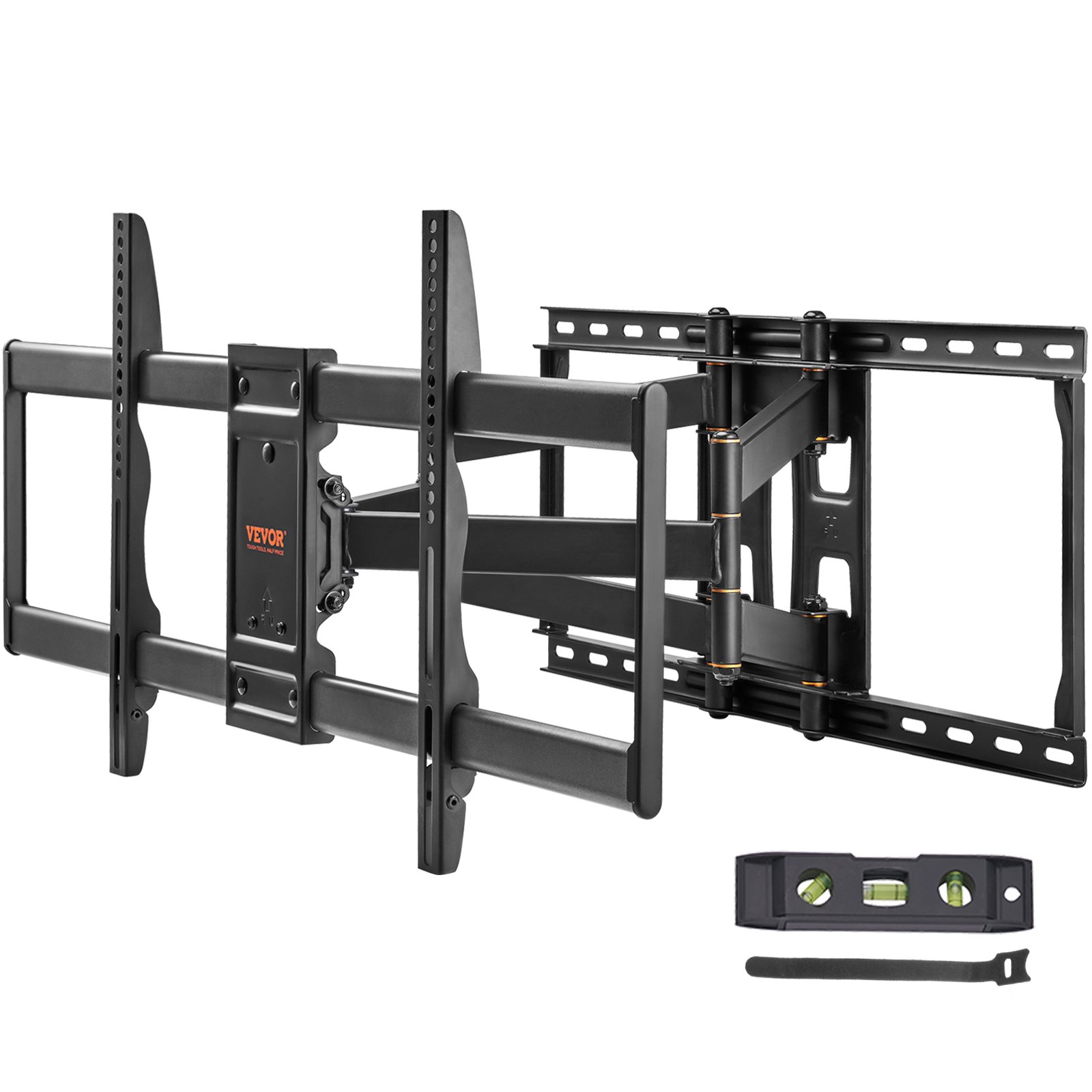 VEVOR Full Motion TV-beslag passer til de fleste 37-90 tommer TV'er, drejelig vipning horisontal justering TV-vægbeslag med 4 leddelte arme, maks. VESA 600x400 mm, holder op til 165 lbs