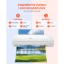 VEVOR Laminator Machine, Cold and Hot Laminator for Max A3 Paper Size, 1 min Quick Warm Thermal Laminator, 3-5 mil Thickness, Ideal for Home, Office, Business, or School Supplies, White + Grey