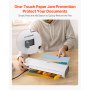 VEVOR Laminator Machine, Cold and Hot Laminator for Max A3 Paper Size, 1 min Quick Warm Thermal Laminator, 3-5 mil Thickness, Ideal for Home, Office, Business, or School Supplies, White + Grey