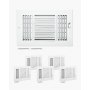 Floor Registers 3-Way 6 x 10 Inch Iron Floor Vents for HVAC Grilles 6-Pack White