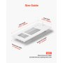 Floor Registers 3-Way 4 x 10 Inch Iron Floor Vents for HVAC Grilles 6-Pack White