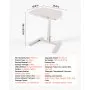 VEVOR Standing Desk, Adjustable Height Mobile Stand Up Desk with Tilting Desktop, 650 x 480 mm Small Computer Sit Stand Workstation, 15 kg Capacity, Pneumatic Lift for Home Office, Fully Assembled