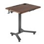 VEVOR Standing Desk, Adjustable Height Mobile Stand Up Desk with Tilting Desktop, 715 x 525 mm Small Computer Sit Stand Workstation, 15 kg Load Capacity, Foot Pedal Pneumatic Lift for Home, Office
