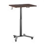 VEVOR Standing Desk, Adjustable Height Mobile Stand Up Desk w/ Casters, 715 x 520 mm Small Computer Sit Stand Rolling Workstation w/ Hook, 15 kg Capacity, Foot Pedal Pneumatic Lift for Home Office