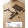 VEVOR Standing Desk, Adjustable Height Mobile Stand Up Desk with Tilting Desktop, 650 x 480 mm Small Computer Sit Stand Rolling Workstation with 4 Casters, 15 kg Capacity, Ideal for Home Office
