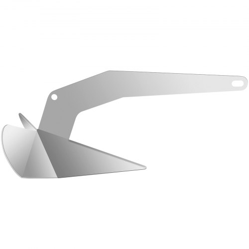 VEVOR Delta Type Boat Anchor 9 lb 4 kg Delta Anchor, Galvanized Steel Boat Anchor, Triangle Plow Anchor Boat Marine Anchor, Heavy Duty Plow Anchor for Boat Mooring on The Beach, for Small Boats