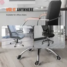 VEVOR Office Chair Wheels, Set of 5, 3 inch Caster Wheels Replacement for Hardwood Floors and Carpet, Heavy Duty Computer Gaming Desk Casters with 130 lbs Load Capacity, Universal Fit for Most Chairs
