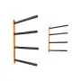 VEVOR Wall Kayak Storage Rack, 4-Capacity Wall Mounted Kayak Holders for Kayak Canoe Paddle Board, Kayak Storage Hooks with Adjustable Padded Arms, 181.4 kg Load Kayak Hanger for Indoor Outdoor Garage