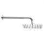 VEVOR Shower Faucet Set, Rainfall Bathroom Shower System with 10-Inch (25.4cm) Square Rain Shower Head and Handheld Spray, Wall Mounted Bath Fixtures with Brass Valve and Trim Kit, Silver Chrome