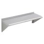 VEVOR stainless steel shelf, wall-mounted with durable brackets, ideal for kitchens or workspaces.