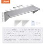 VEVOR 14" x 48" Stainless Steel Shelf, Wall Mounted Floating Shelving with Brackets, 350 lbs Load Capacity Commercial Shelves, Heavy Duty Storage Rack for Restaurant, Kitchen, Bar, Home, and Hotel