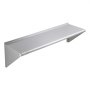 VEVOR 14" x 48" Stainless Steel Shelf, Wall Mounted Floating Shelving with Brackets, 350 lbs Load Capacity Commercial Shelves, Heavy Duty Storage Rack for Restaurant, Kitchen, Bar, Home, and Hotel
