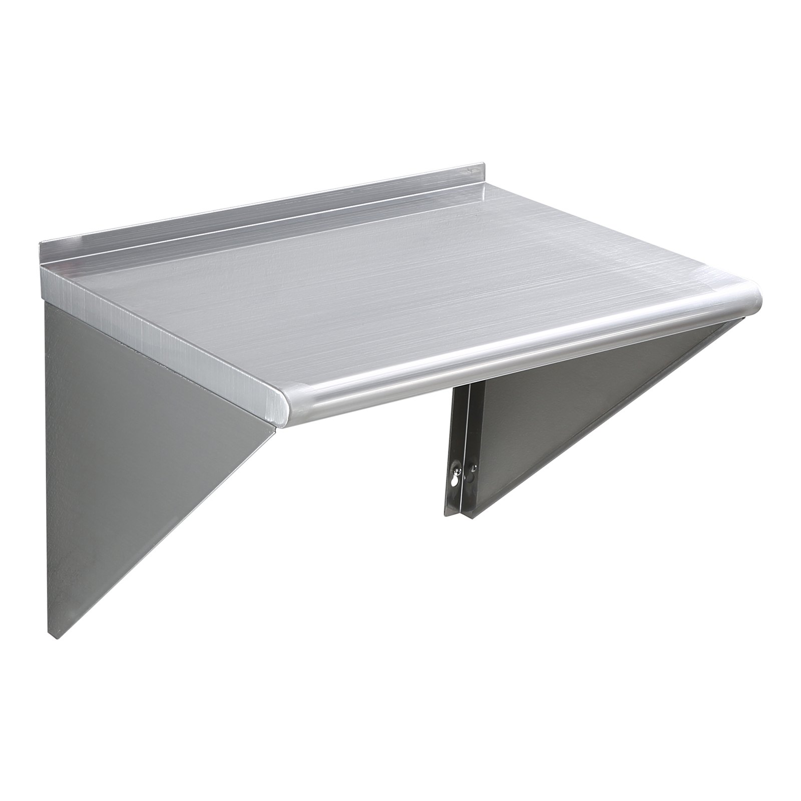 VEVOR 45.7 x 61 cm Stainless Steel Shelf, Wall Mounted Floating Shelving with Brackets, 136.1 kg Load Capacity Commercial Shelves, Heavy Duty Storage Rack for Restaurant, Kitchen, Bar, Home, and Hotel