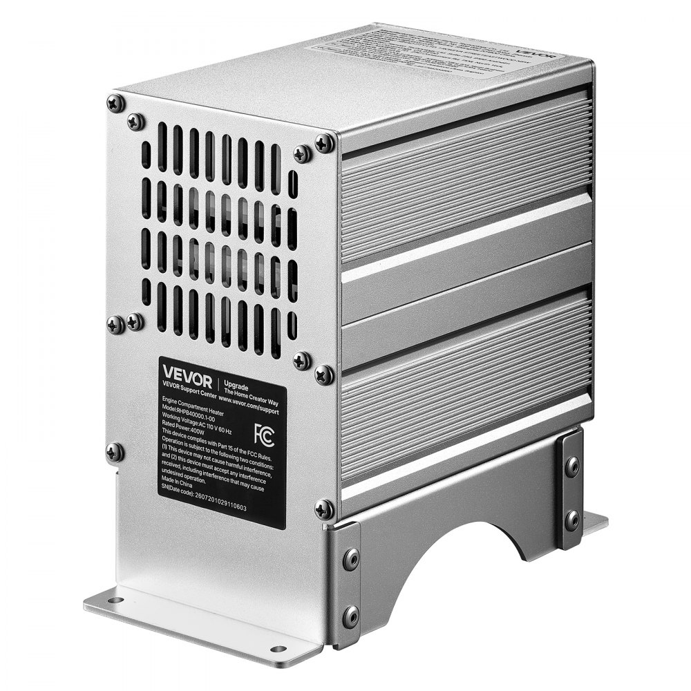 VEVOR Boat Engine Compartment Heater, 400W Bilge Heater Fit Boats Up to 24FT, with Self-Regulating PTC Element & Automatic Thermostat, IP68 Waterproof Fan, Winter Freeze Protection for Boats RVs