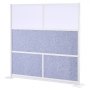 Mampara divisora de oficina VEVOR, paquete de 1, 178 x 178 cm, divisor de ambientes modular de pared, cubículo de estación de trabajo de PET con ventanas esmeriladas, panel de privacidad independiente para biblioteca de oficina