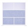 Mampara divisora de oficina VEVOR, paquete de 1, 178 x 178 cm, divisor de ambientes modular de pared, cubículo de estación de trabajo de PET con ventanas esmeriladas, panel de privacidad independiente para biblioteca de oficina