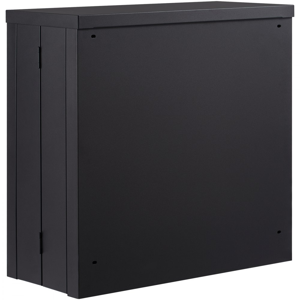 black VEVOR foldable wall cabinet in a minimalist style, with sleek, clean lines and a matte finish.