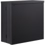 black VEVOR foldable wall cabinet in a minimalist style, with sleek, clean lines and a matte finish.