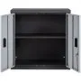 VEVOR Foldable Wall Cabinet, Metal Garage Locker Mounted 660 mm Small Tool Chest 108.8 kg Loading Capacity Adjustable Shelf Magnetic Door File for Warehouse Office Home Black