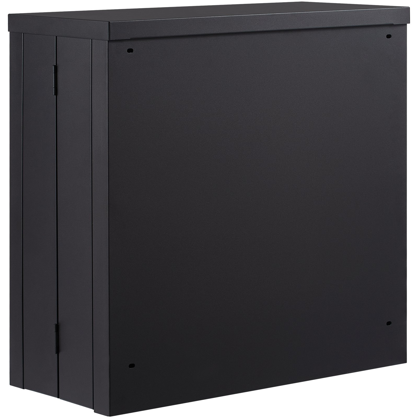 black VEVOR foldable wall cabinet in a minimalist style, with sleek, clean lines and a matte finish.