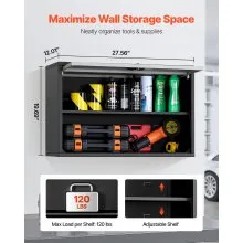VEVOR Metal Wall Cabinet 240 lbs Load Garage Wall Cabinet with Up-Flip Door
