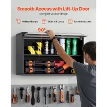 VEVOR Metal Wall Cabinet 240 lbs Load Garage Wall Cabinet with Up-Flip Door
