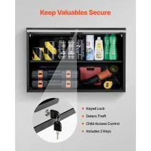 VEVOR Metal Wall Cabinet 240 lbs Load Garage Wall Cabinet with Up-Flip Door