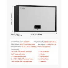 VEVOR Metal Wall Cabinet 240 lbs Load Garage Wall Cabinet with Up-Flip Door