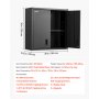 VEVOR Metal Wall Cabinet, 76.2W x 31D x 76.2H cm, Steel Floating Hanging Storage Cabinet with Locking Doors and Adjustable Shelf for Garage, Basement, Kitchen, Warehouse Assembly Required, Black